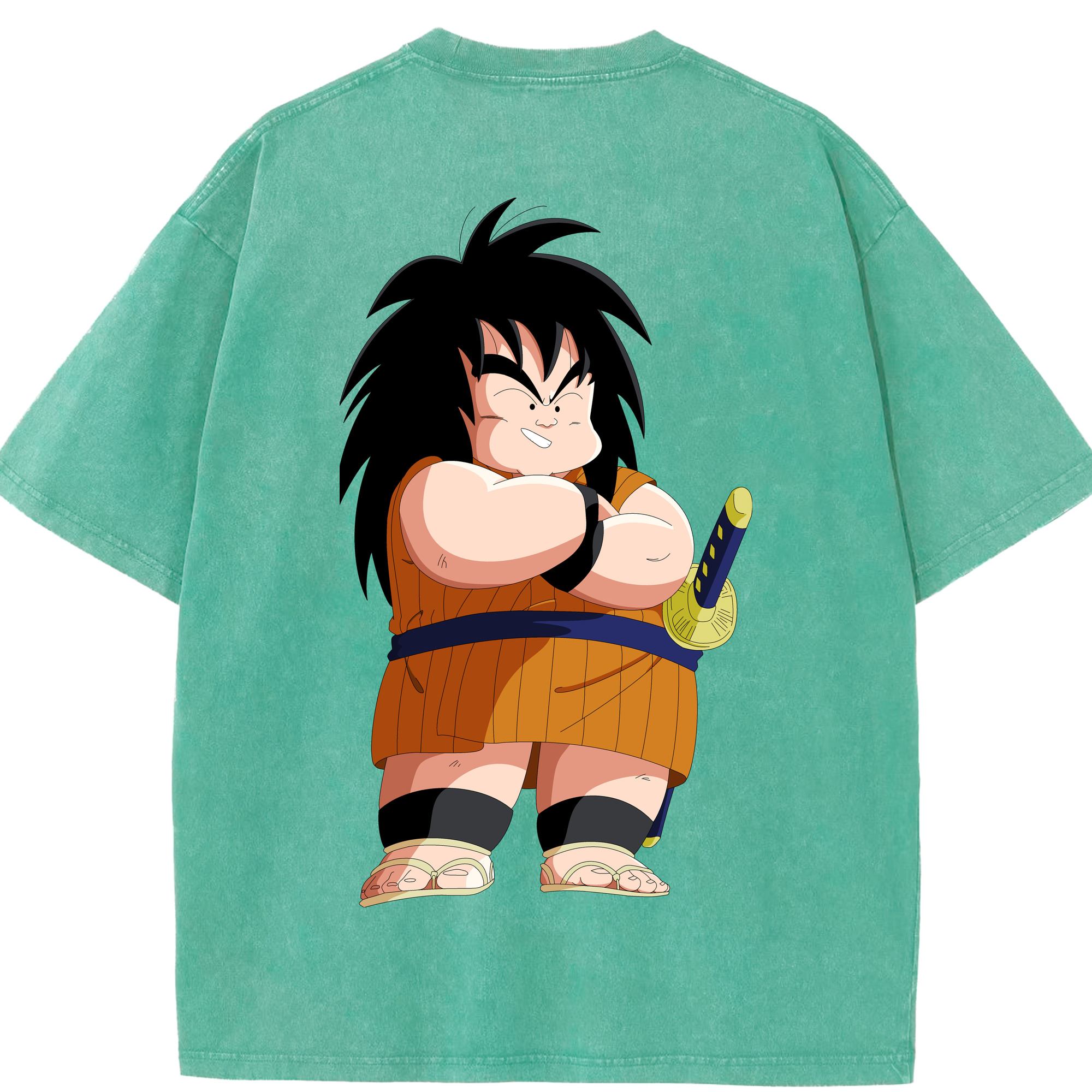 （画像用） ドラゴンボール やじろべえ DRAGON BALL Yajirobe 綿100% ヴィンテージ風 半袖Tシャツ（背面プリント）